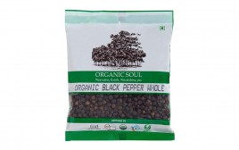 Organic Soul Organic Black Pepper Whole   Pack  100 grams